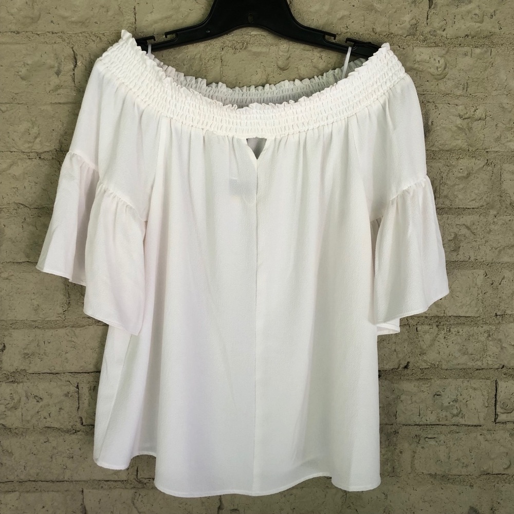 Off the Shoulder White Women's Top